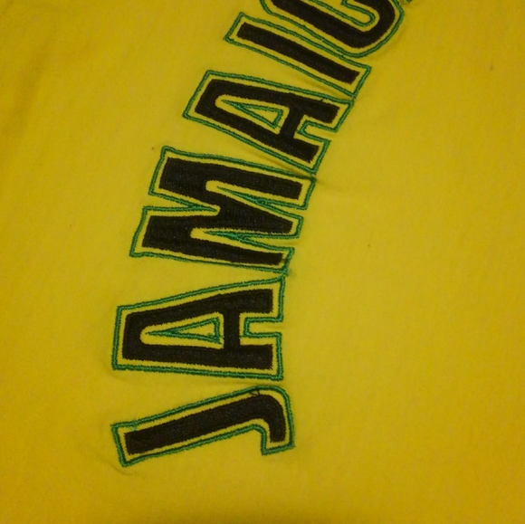 ๐๏ธ Jamaica Shirt ๐ด ๐ Embroidered XL Bob Marley Island Paradise Yellow Tee - Picture 6 of 10